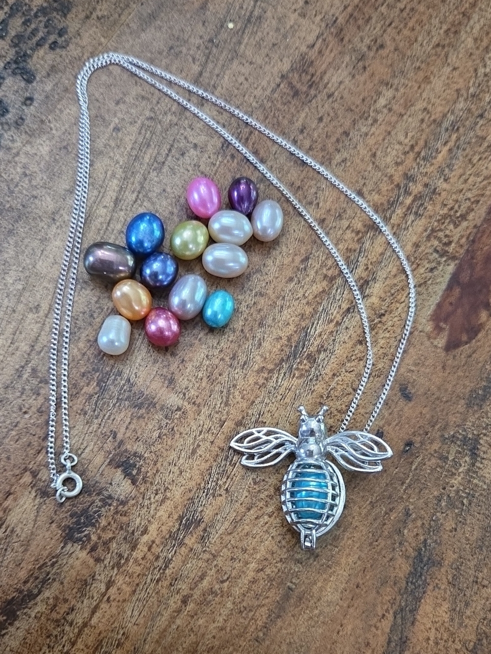 925 Sterling Silver Bee Necklace